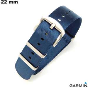 Armband aus blauem Stoff für 22 mm Garmin-Uhren: Bester Preis