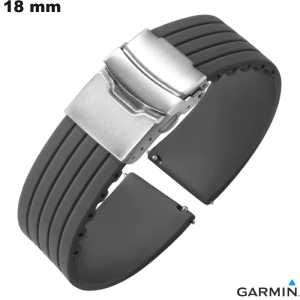Venda de Bracelete 18 mm de Borracha Cinza para smartwatch Garmin