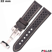 Armband aus echtem schwarzem Leder für günstige Polar Smartwatch