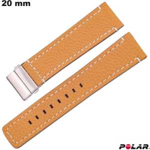 Bracelet Polar Marron Cuir véritable 20 mm