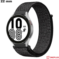 Armband für OnePlus-Uhr 22 mm Schwarz Stoff - Bester Preis