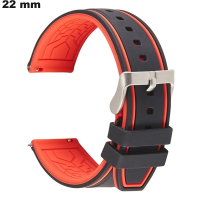 Bracciale 22 mm Caucciù Nero per orologio # Spedizione Offerta da 20€