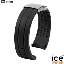 Bracelet 22 mm Ice Watch de montre Noir Caoutchouc