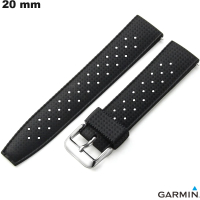 Black Rubber Bracelet 20mm Cheap Garmin Smartwatch