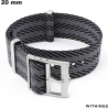 Acheter Armband 20 mm grijze nylon geweven horloge Withings goedkoop