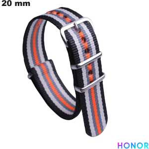 Pulsera 20mm Honor Noir Nylon smartwatch | Envío a 3,99€