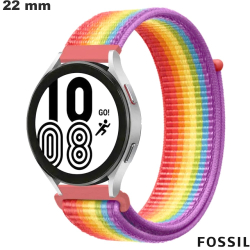 Pulsera de 22 mm Nylon Multicolor reloj inteligente Fossil