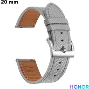 Bracelete 20 mm Cinza relógio Couro verdadeiro Honor barato