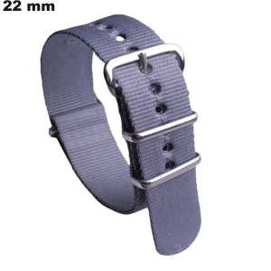 Gray Nylon Bracelet 22 mm for Watch - Premium Quality