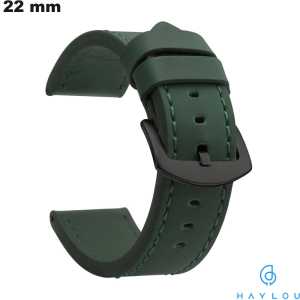 Armband Haylou Vert 22mm PU-Leder für günstige Smartwatch