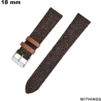 Bracelet 18mm Withings Faux cuir montre Marron - Qualité Premium