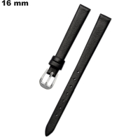 Armband 16 mm Zwarte Horloge Echte Leer # Gratis Verzending