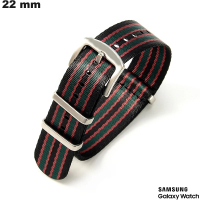 Bracelet 22mm Samsung Tissu smartwatch Noir
