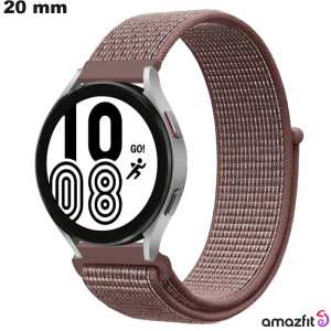 20 mm Brown Velcro Fabric Smartwatch Bracelet for Amazfit Cheap