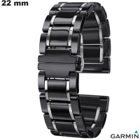 Bracelet 22mm Céramique Garmin smartwatch Noir
