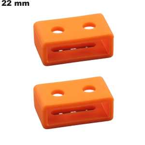2 Passants bracciale in caucciu arancione da 22mm \ Spedizione in 24h