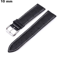 Black 10mm Genuine Leather Bracelet Watch | Fast Shipping