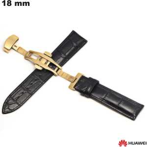 Pulseira Negra 18mm Couro verdadeiro Huawei relógio barato