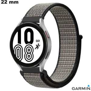 Grau Stoffarmband Garmin für 22mm Uhr - Kostenloser Versand ab 20€