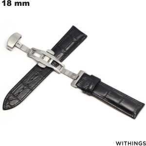 Bracelet Withings 18mm Cuir véritable Noir de smartwatch pas cher