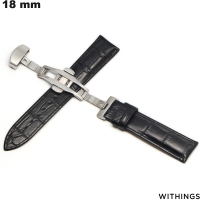 Cheap Black Genuine Leather 18mm Withings Smartwatch Bracelet