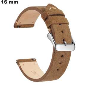 Pulsera de cuero auténtico marrón 16 mm: Entrega rápida