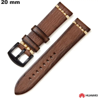 Vente Bracelet Marron Cuir végétal 20 mm rétro Huawei