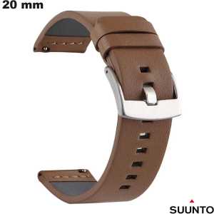Armband Simili leer Suunto Bruin 20mm goedkope horloge