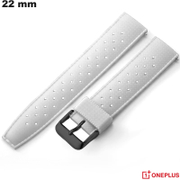 Bracelet 22mm OnePlus de montre Casual Blanc Caoutchouc de qualité