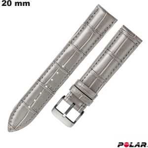 Bracelet 20mm Polar Cuir véritable Gris \ Port Offert