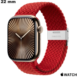 Armband 22mm Rot Apple Watch verstellbar Elastisch