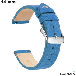 Universal Blue Garmin Genuine Leather Bracelet 14 mm