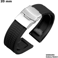 Verkauf Smartwatch-Armband 20 mm Samsung Gummi Schwarz