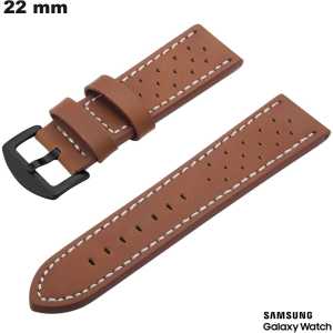 Cheap Samsung 22mm Brown PU Leather Smartwatch Bracelet