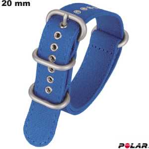 Bracelet 20mm Polar de montre connectée Bleu / Port Offert
