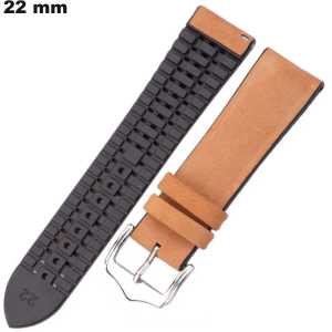 Armband Gummi Braun 22mm Uhr ● Versand kostenlos ab 20€
