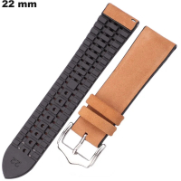 Bracelet Caoutchouc Marron 22mm montre ● Port Offert dès 20€