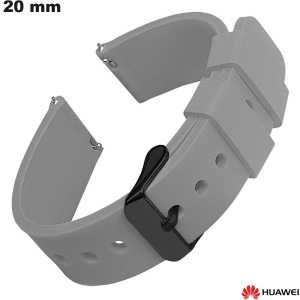 Armband Silikon Huawei Grau wasserdicht 20mm Uhrenqualität
