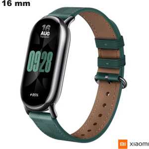 Armband Xiaomi 16mm Grün für Uhr Leder # Versand 24h