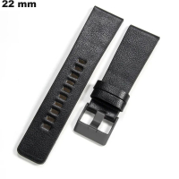 22mm Black Genuine Leather Watch Strap: Free Shipping on Orders Over €20