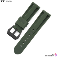 Armband Groen Rubber 22 mm Amazfit horloge - Verzendkosten 3,99€