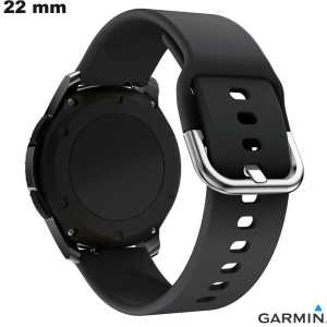 Vente Bracelet Noir Caoutchouc de smartwatch 22 mm Garmin sport
