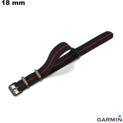 Bracciale per orologio Nero Garmin Nylon 18 mm
