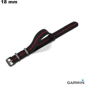 Bracelet pour montre Noir Garmin Nylon 18 mm