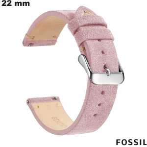 Vente Bracelet Rose Cuir véritable vintage Fossil 22mm