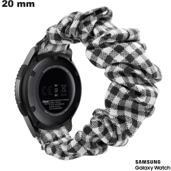Bracelet 20mm montre intelligente Noir Samsung Textile