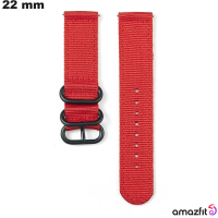 Koop Rode Nylon Horlogeband van 22 mm voor Amazfit Smartwatch