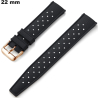 Acheter Vente Bracelet Respirant Noir de montre 22 mm Caoutchouc