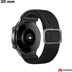 20 mm Black Nylon Bracelet for Huawei Smartwatch Quality