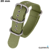 Acheter Bracelet Nylon Garmin Zulu de smartwatch Vert 20mm pas cher